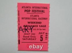 1969 ATLANTA POP FESTIVAL Original CONCERT TICKET STUB Led Zeppelin, Joplin