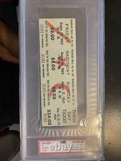 1969 AUTHENTIC WOODSTOCK 3 DAY FESTIVAL TICKET PSA 10 Tickets are Invest