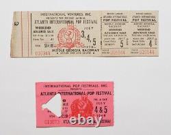 1969 Atlanta International Pop Festival Poster with Ticket stubs