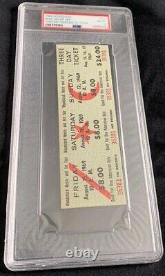 1969 Authentic Woodstock 3 Day Festival Ticket Psa 10 Best Price