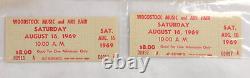 1969 Woodstock Music Art Fair FESTIVAL Ticket Aug 16. MINT w COA Unused