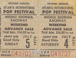 1970 Atlanta Pop Festival Ticket with Original Program Guide Newspaper
