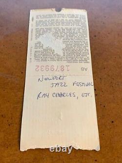 1972 Newport Jazz Festival Music Ticket Yankee Stadium Ray Charles B B King 7/7
