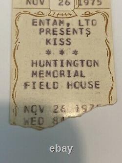 1975 Kiss Band Memorabilia Ticket Stub Festival Seat Alive! Tour West Virginia