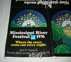 1976 Mississippi River Festival Concert Poster Ticket Order SIU Edwardsville