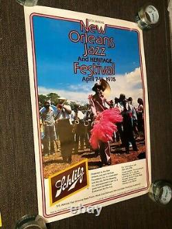 1978 NEW ORLEANS JAZZ FEST & HERITAGE FESTIVAL PROMO POSTER Schlitz Beer TICKETS