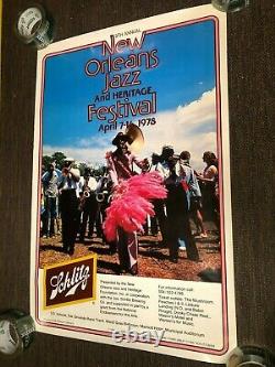 1978 NEW ORLEANS JAZZ FEST & HERITAGE FESTIVAL PROMO POSTER Schlitz Beer TICKETS