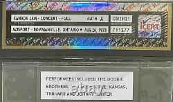 1978 Vtg Canada Jam Rock Concert Festival Ticket Authenticated Bowmanville Ont