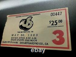 1983 US FESTIVAL DAVID BOWIE U2 PRETENDERS STEVIE NICKS Concert Ticket Stub