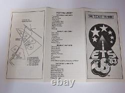 1983 US Festival US BUS Ticket package W /vintage Button and wristband
