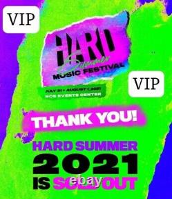 2-Day VIP Pass HARD SUMMER Music Festival 2021 (Sold Out)