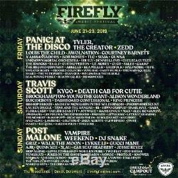2 Firefly Music Festival 3-Day passes And North Camping Access