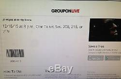 2 Lil Wayne Tickets for Dope Music Festival Everett Xfinity Arena 12/18 $110.00