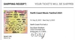 2 North Coast Music Festival 1-Day GA Tickets (Kaskade & Louis the Child) 9/3/21