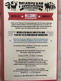 2 TWO Pilgrimage music festival VIP tickets passes TWO DAY + parking Sept 22-23