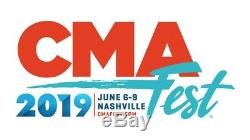 2 Tickets 2019 CMA Music Festival Gold Circle Floor Row 12 withPacking Pass