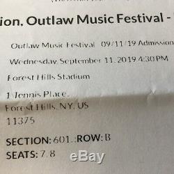 2 Tickets Outlaw Music Festival Willie Nelson, Alison Krauss 9/11/19 NY