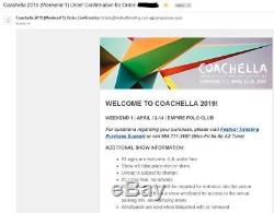 2 Tix AND 2 shuttle pass to Coachella Music Festival 2019 WEEKEND 1