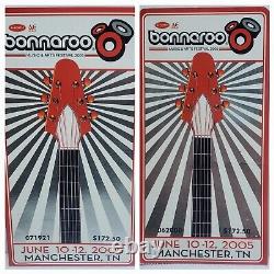 (2) Two Bonnaroo Music and Arts Festival Vintage 2005 Ticket Stubs Manchester TN