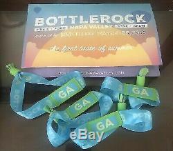 2019 BottleRock GA 3-Day Pass May 24-26th NAPA Music/Food/Wine Festival