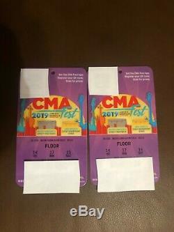 2019 CMA MUSIC FESTIVAL 2 Tickets on Floor Section 14