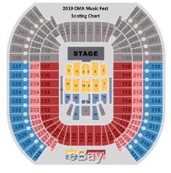 2019 Sold Out Cma Music Festival 4 Gold Circle Seats Together