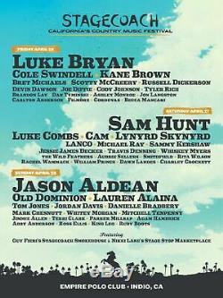 2019 Stagecoach Country Music Festival 1- 3 Day GA Pass