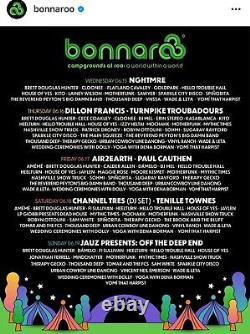 4-DAY GA Tickets Bonnaroo Music & Arts Festival 2022 Wristbands