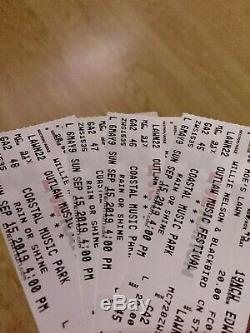 4 Tickets Outlaw Music Festival Willie Nelson, Bonnie Raitt, Alison 9/15/19