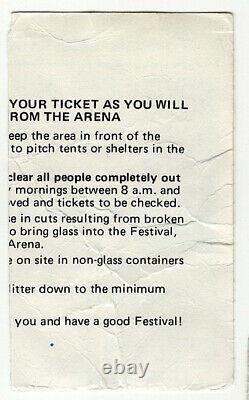 AC DC Lock Up Your Daughters Tour Reading Festival Ticket 1976