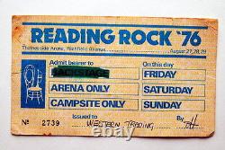Ac/dc Ted Nugent Reading Rock Festival 29th June 1976 Rare Ticket Pass Bon Scott