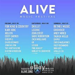 Alive Music Festival Tickets (4 Full & 2 Junior) plus Premium Campsite #853
