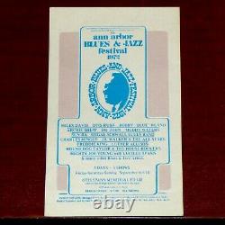 Ann Arbor Blues And Jazz Festival 1972 Orig Concert Ticket Miles Davis Sun Ra