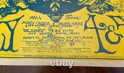 Atlanta International Pop Festival Poster w Ticket. Both original. 7/4-5/1969
