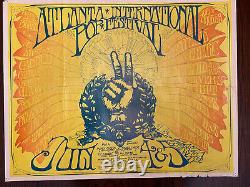 Atlanta International Pop Festival Poster w Ticket. Both original. 7/4-5/1969