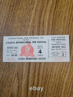 Atlantic International Pop Festival unused 1969 complete ticket Led Zeppelin +++