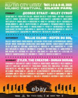 Austin City Limits Music Festival 3-Day Weekend One Wristband October 1-3