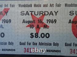 Authentic Woodstock Memories ticket 1969 Festival 3 day pass unused mint