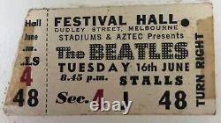 BEATLES 1964 Festival Hall Ticket Stubs X 2 In BEATLES Scrapbook