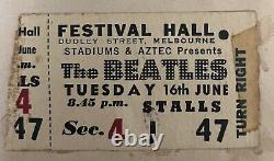 BEATLES 1964 Festival Hall Ticket Stubs X 2 In BEATLES Scrapbook