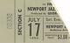 Billie Holiday 1954 First Newport Jazz Festival Original. Ticket Stub / Nm 2 Mnt