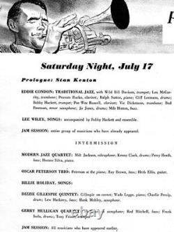 Billie Holiday 1954 First Newport Jazz Festival Original. Ticket Stub / Nm 2 Mnt