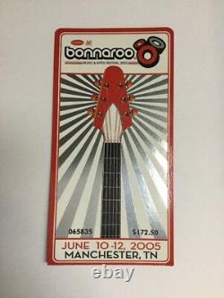 Bonnaroo Music Festival 2005 Ticket Stub Authentic