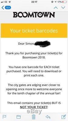 Boomtown Festival Chapter 10 Weekend Ticket (e ticket)