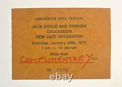 Cream Jack Bruce Original Concert Tour Tickets