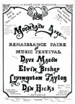 Dave Mason 1974 Mountain Aire Renaissance Faire Music Festival Unused Ticket