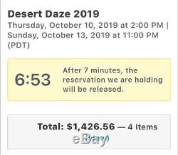 Desert Daze Music Festival 3 Day Pass 1 Ticket Left (October 11-13) Lake Perris