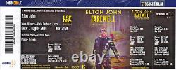 ELTON JOHN Farewell Yellow Brick Road Concert Ticket July 7, 2019 Lucca Italy