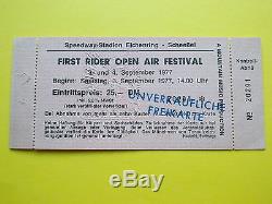 Entrance Ticket First Rider Open Air Festival 1977 Abbruch Stage Fire Rarity