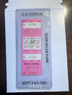 Fleetwood Mac Tom Petty Ticket 1982 Us Festival 3 Day Ticket Mint Bass